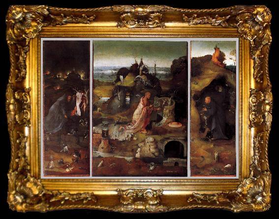 framed  Hieronymus Bosch Hermit Saint, ta009-2